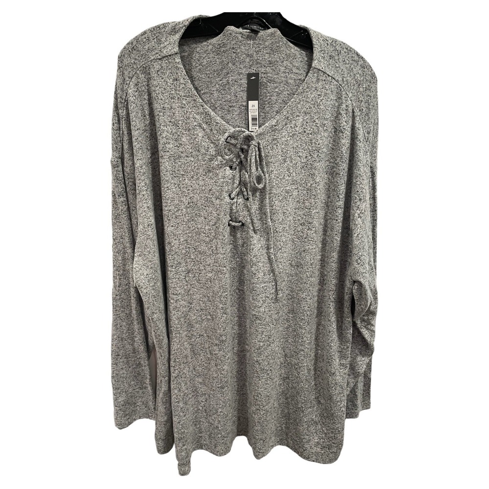 NWT The Limited Pullover Sweater 2X Criss Cross Tie AK116